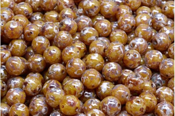 Round Druck Beads 6mm - Image 1