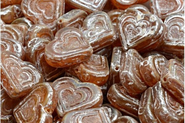 Heart In Heart Beads 14x16mm - Image 1