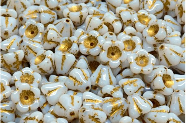 Bell Flower Beads 6x8mm - Image 1