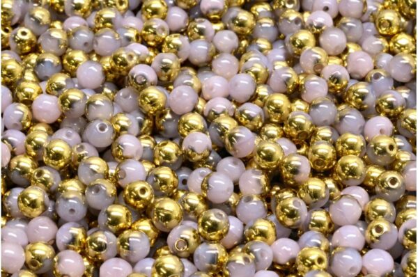 Round Druck Beads 4mm - Image 1