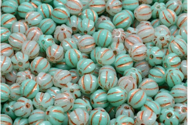 Melon Beads 6x6mm - Image 1