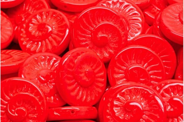 Fossil Shell Beads 18x18mm - Image 1