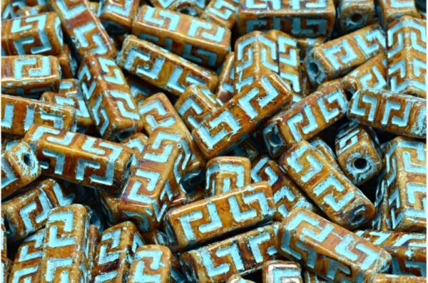 Celtic Block Beads 15x5mm Large hole - Image 1