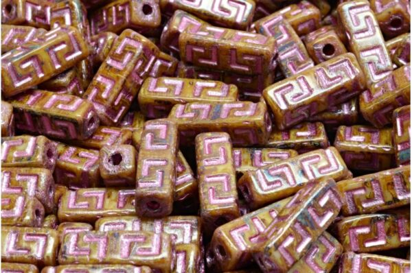 Celtic Block Beads 15x5mm Large hole - Image 1
