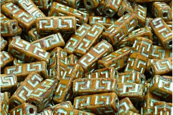 Celtic Block Beads 15x5mm Large hole - Image 1