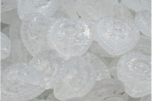 Heart Beads With Rose 17x17mm - Image 1