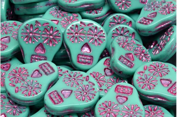 Sugar Skull Beads 20x16mm - Image 1