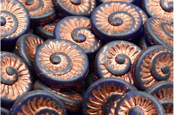 Fossil Shell Beads 18x18mm - Image 1