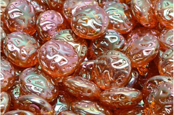 Lentil Beads with Ornaments 14mm - Image 1