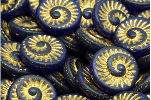 Fossil Shell Beads 18x18mm - Image 1