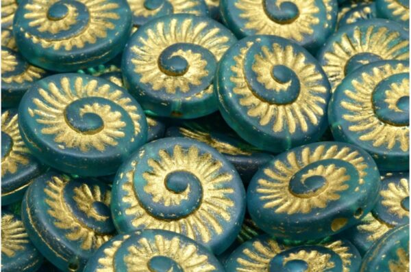 Fossil Shell Beads 18x18mm - Image 1