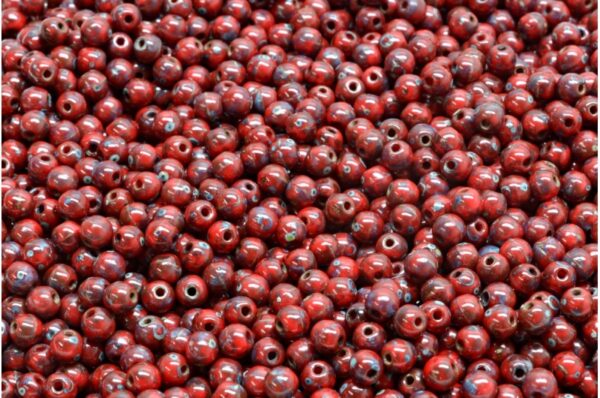 Round Druck Beads 3mm - Image 1