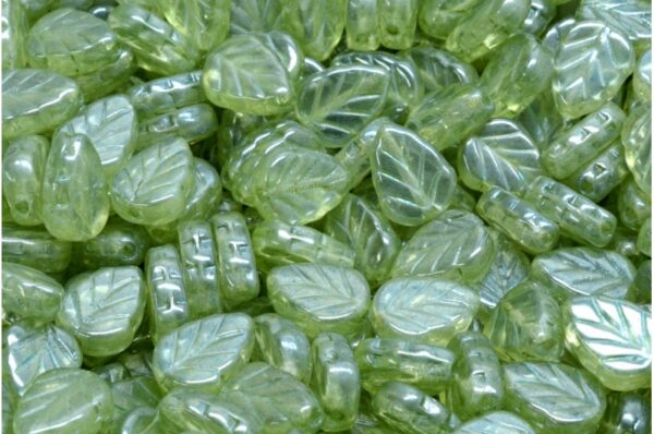 Mint Leaf Beads 10x8mm - Image 1