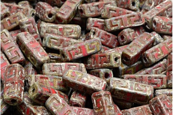 Celtic Block Beads 15x5mm Large hole - Image 1