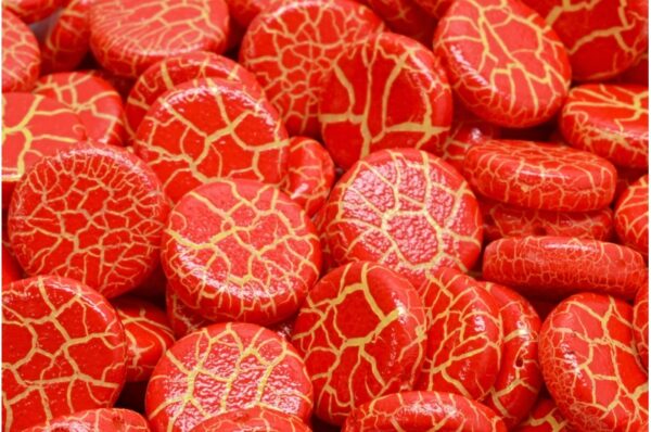 2 Hole Coin Beads 14mm - Image 1