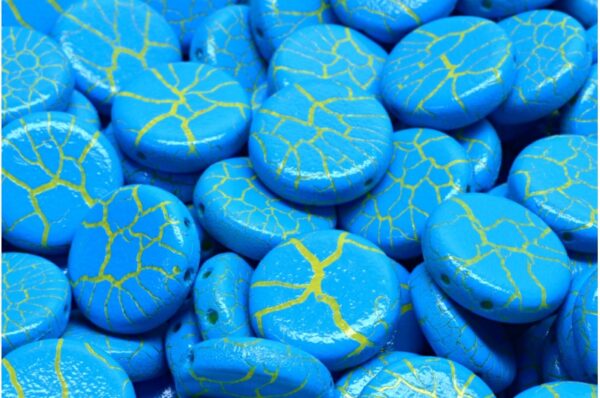 2 Hole Coin Beads 14mm - Image 1