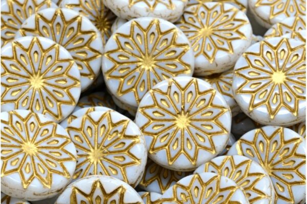 Origami Flower Beads 18x18mm - Image 1