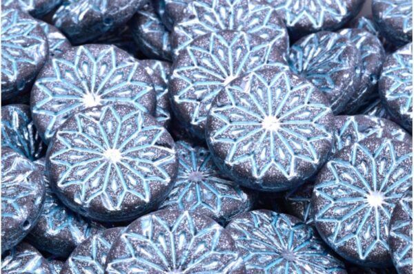 Origami Flower Beads 18x18mm - Image 1