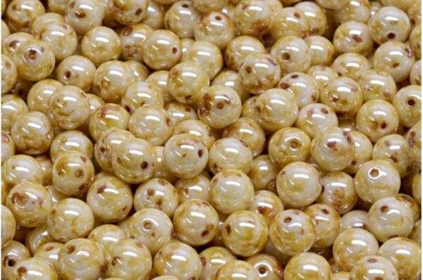 Round Druck Beads 6mm - Image 1