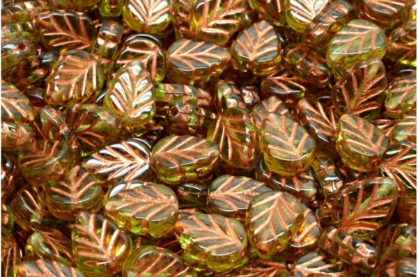 Mint Leaf Beads 10x8mm - Image 1