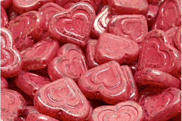 Heart In Heart Beads 14x16mm - Image 1