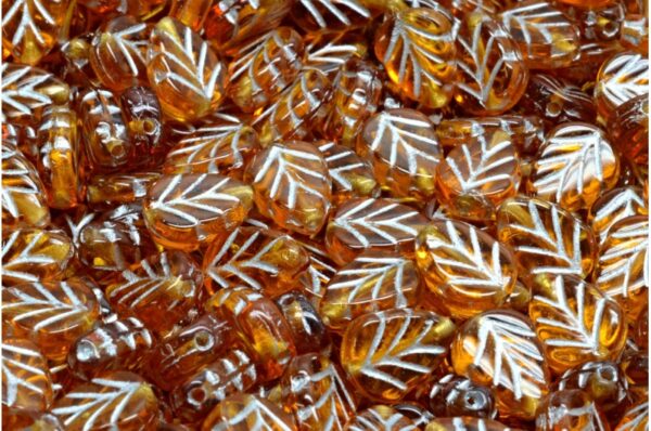 Mint Leaf Beads 10x8mm - Image 1