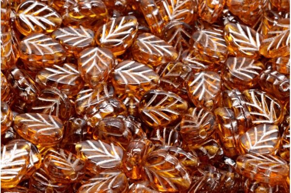 Mint Leaf Beads 10x8mm - Image 1