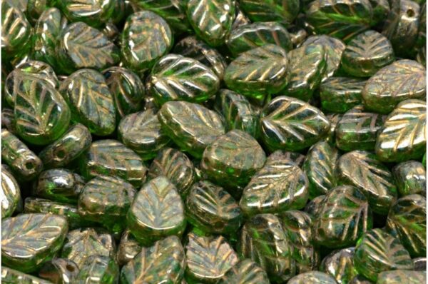 Mint Leaf Beads 10x8mm - Image 1