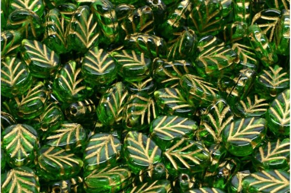 Mint Leaf Beads 10x8mm - Image 1