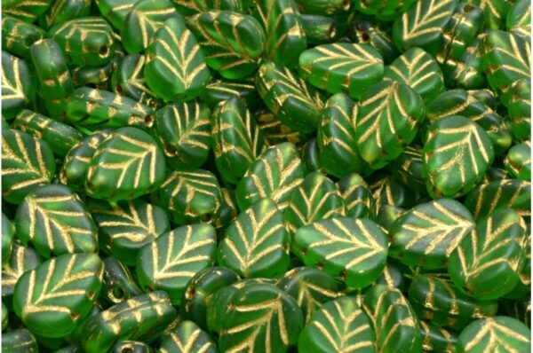 Mint Leaf Beads 10x8mm - Image 1