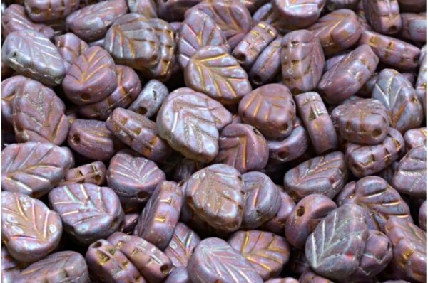 Mint Leaf Beads 10x8mm - Image 1