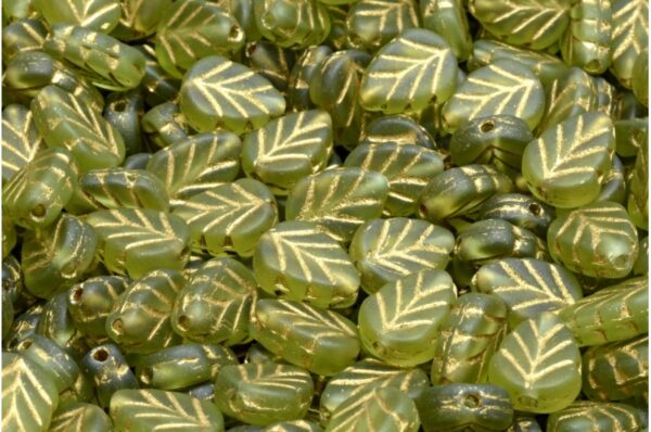 Mint Leaf Beads 10x8mm - Image 1