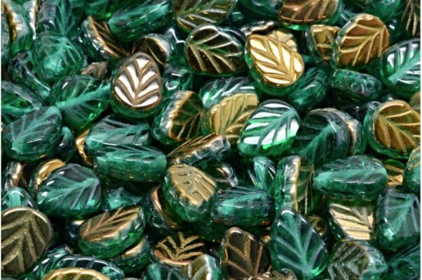 Mint Leaf Beads 10x8mm - Image 1