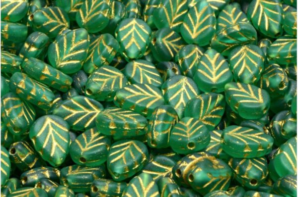 Mint Leaf Beads 10x8mm - Image 1
