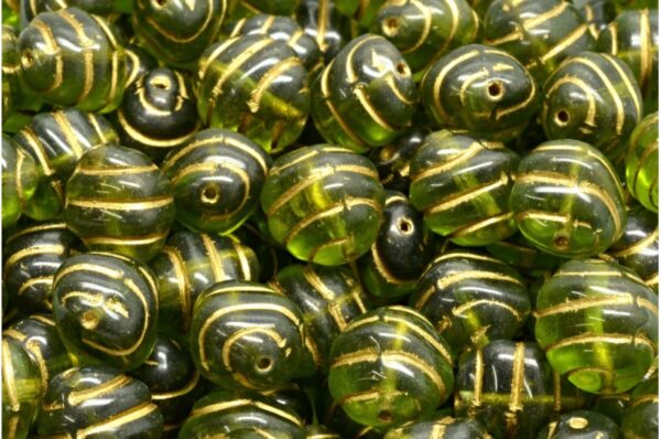 Lined Oval Beads 12x10mm - Image 1