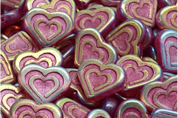 Heart In Heart Beads 14x16mm - Image 1