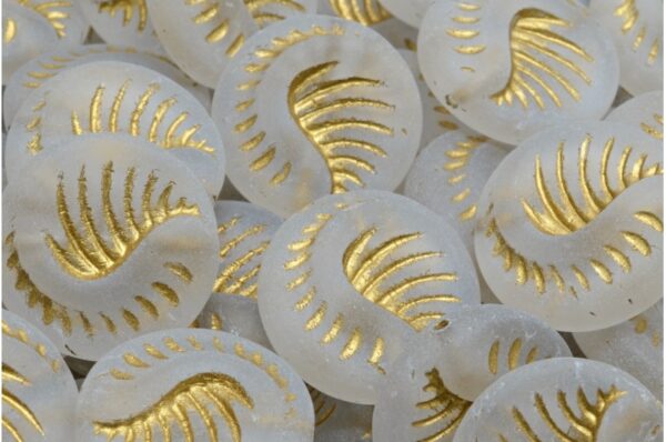 Fossil Coin Beads 19x19mm - Image 1