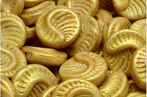 Fossil Coin Beads 19x19mm - Image 1