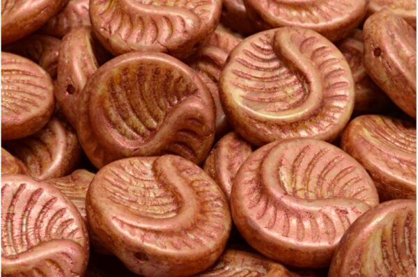 Fossil Coin Beads 19x19mm - Image 1