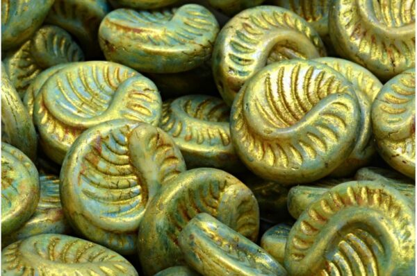 Fossil Coin Beads 19x19mm - Image 1