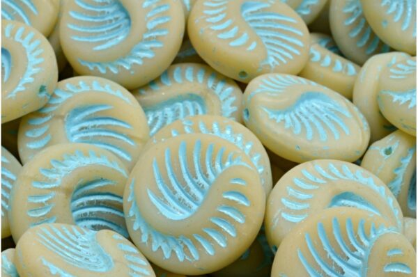 Fossil Coin Beads 19x19mm - Image 1