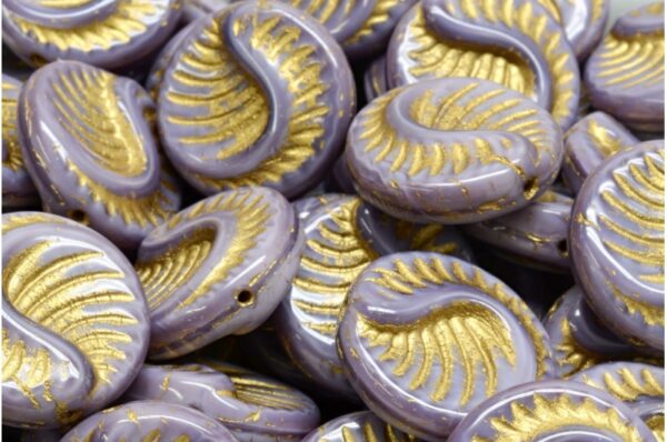 Fossil Coin Beads 19x19mm - Image 1