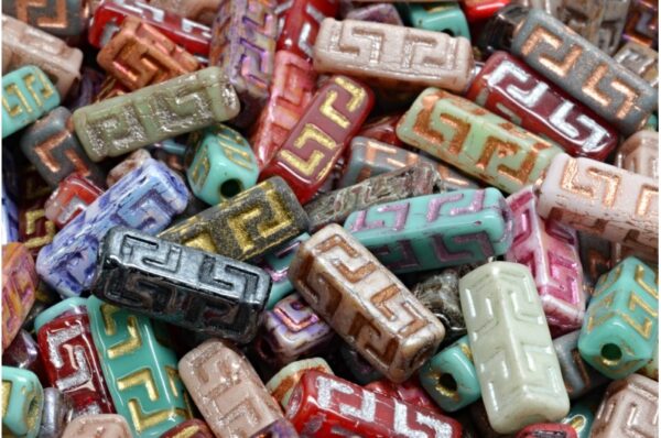 Celtic Block Beads 15x5mm Large hole - Image 1