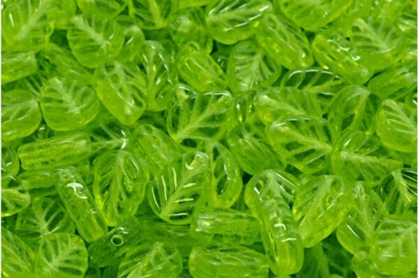 Mint Leaf Beads 10x8mm - Image 1