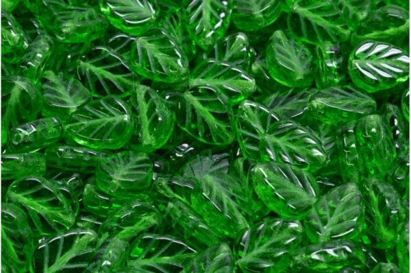 Mint Leaf Beads 10x8mm - Image 1