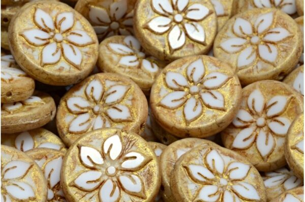 Flower Coin Beads 18x18mm - Image 1