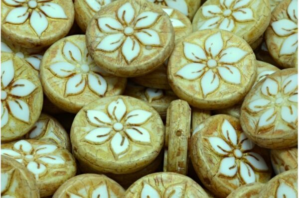 Flower Coin Beads 18x18mm - Image 1