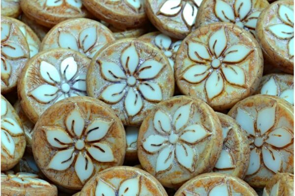 Flower Coin Beads 18x18mm - Image 1