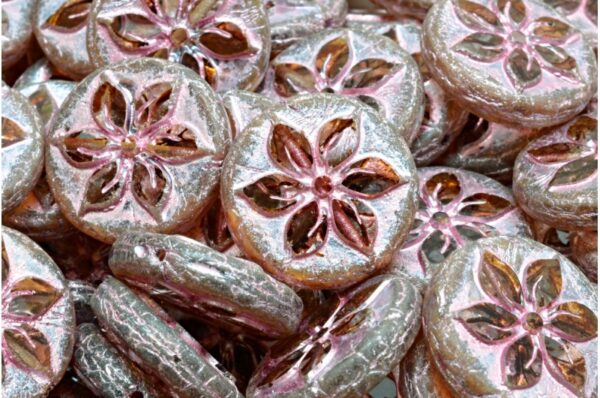 Flower Coin Beads 18x18mm - Image 1