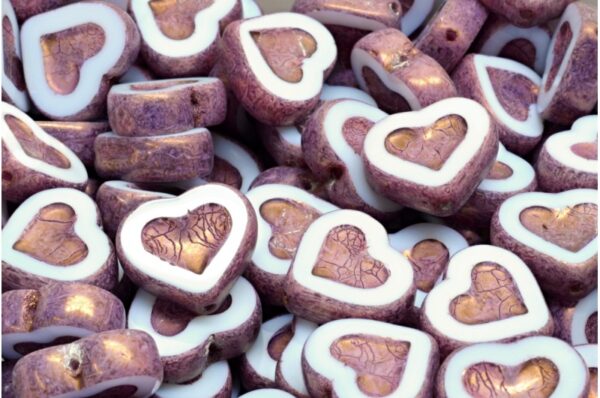 TCB Heart Beads 14x12mm - Image 1